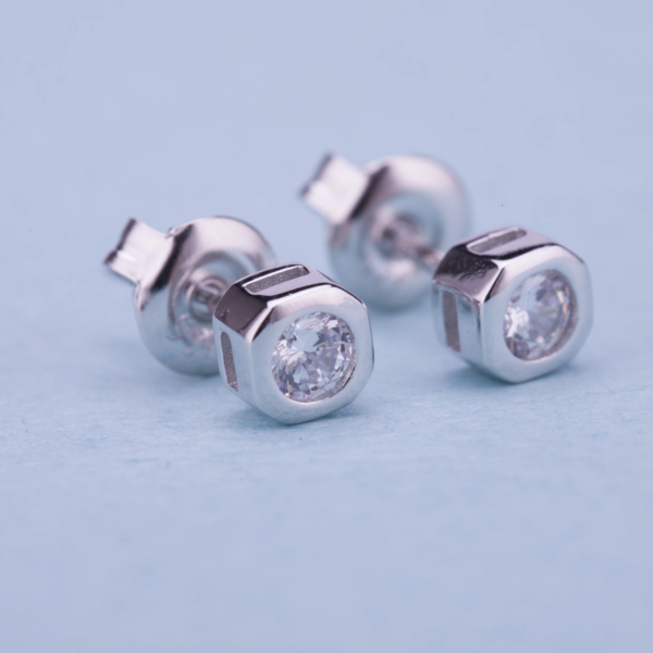 Sterling Silver "Shine Bright Like a Diamond" Earrings - Image 3