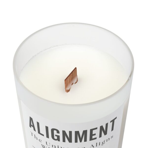 Zen Alignment Candle – 11oz Frosted Glass, Wooden Wick, Clean-Burning Coconut Soy Wax for Meditation, Yoga & Relaxation - Image 2